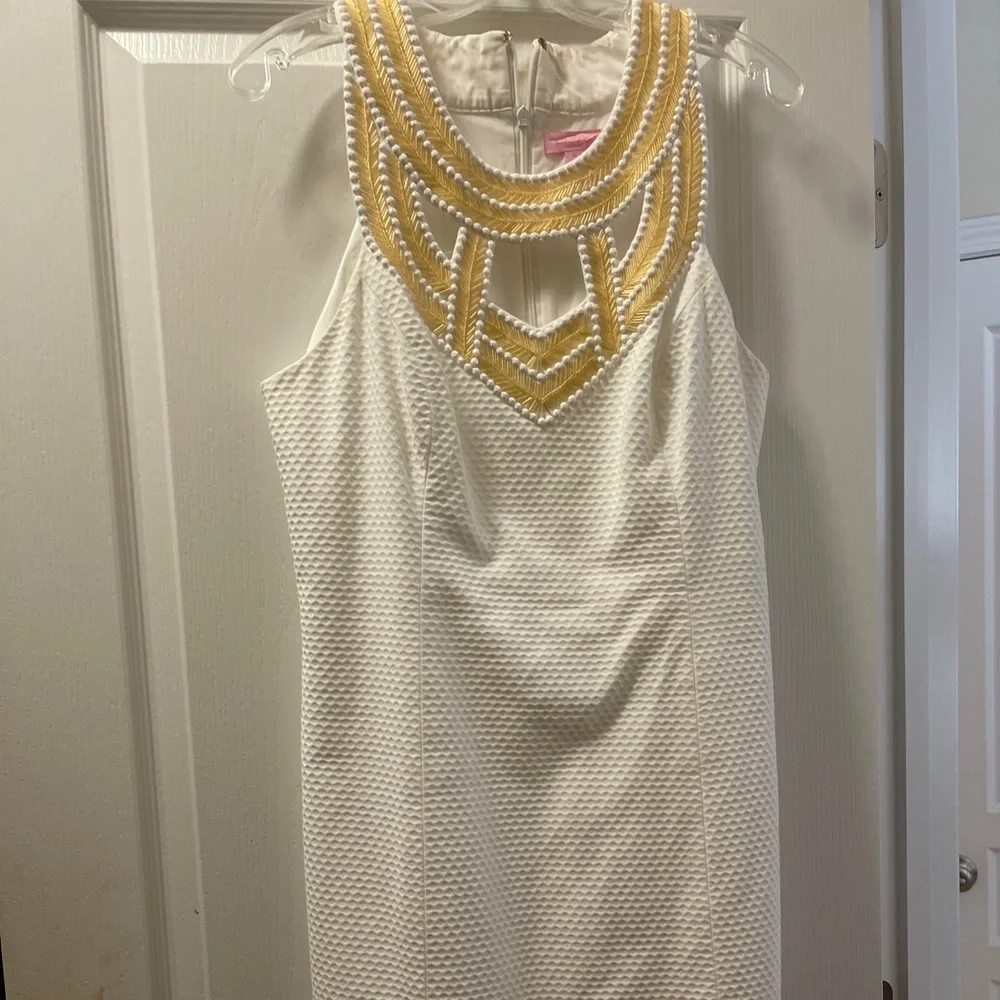Lilly Pulitzer White Dress Size 10 - Picture 1 of 3